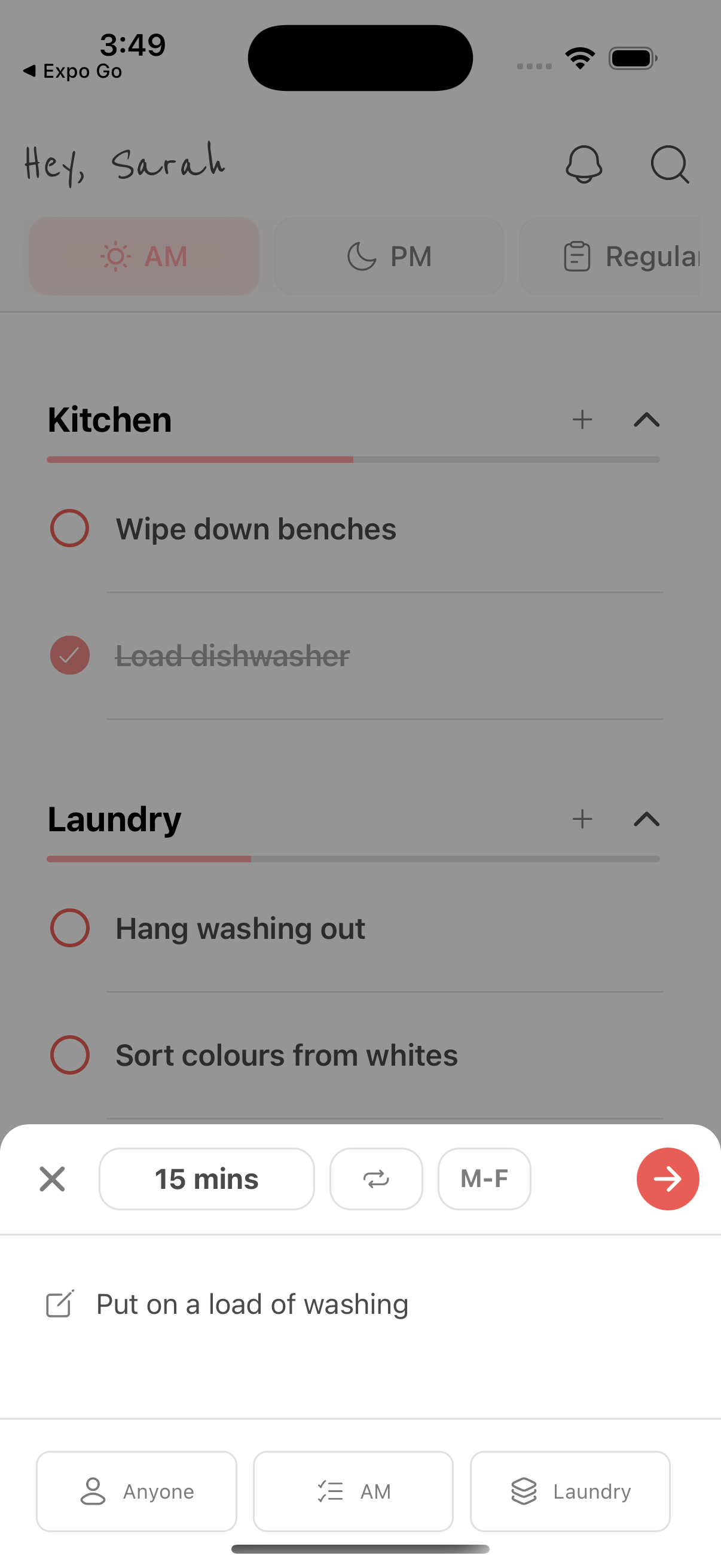 Create tasks in seconds